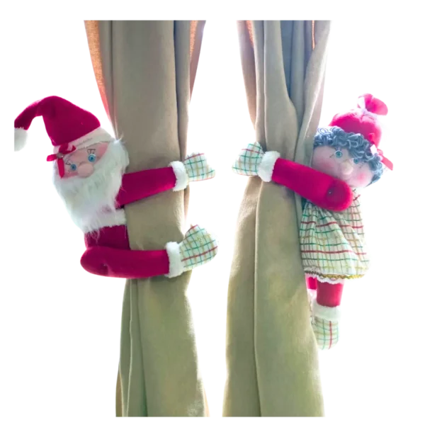 Sujeta Cortinas Mama y Papa Noel